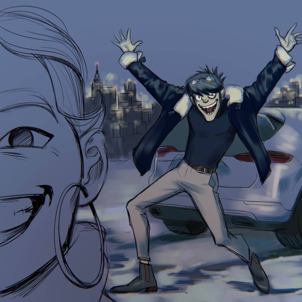 gorillaz murdoc фанарт